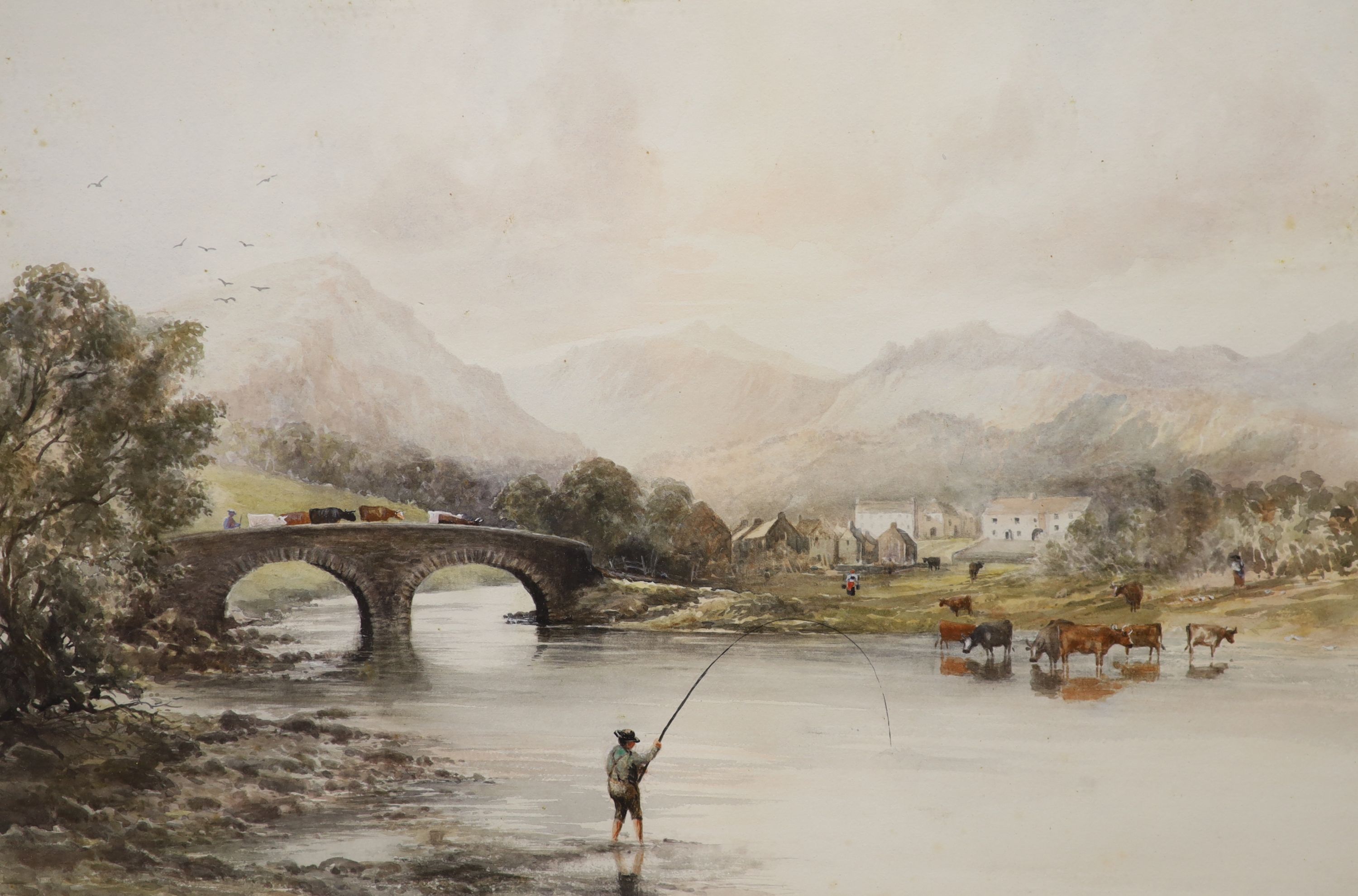 William Henry Dyer (fl.1890-1930), watercolour, Skelwith Bridge, Cumberland, signed and dated 1905, 32 x 46cm
